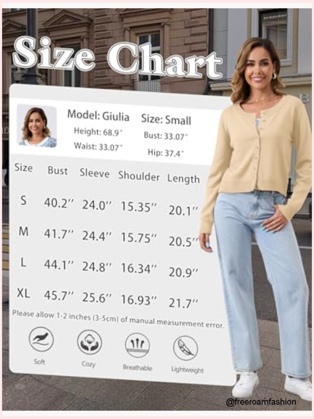 Button Up Lightweight Cropped Cardigan Long Sleeve Knit - Picture 4 of 7